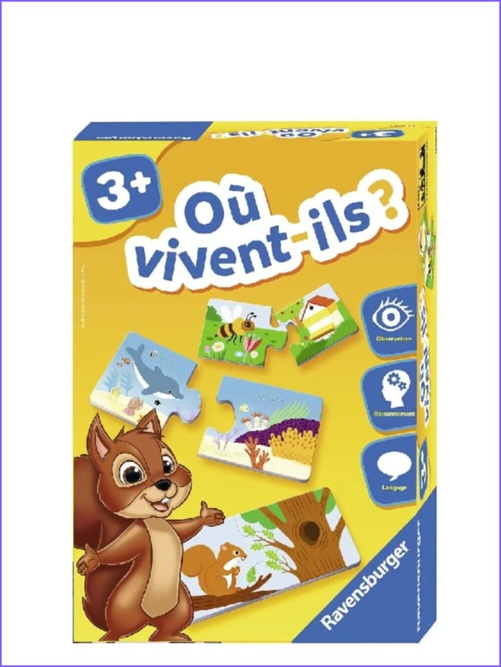 Ravensburger Game Jeu Où vivent-ils ? (Where do they live?) French New In Box